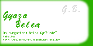 gyozo belea business card